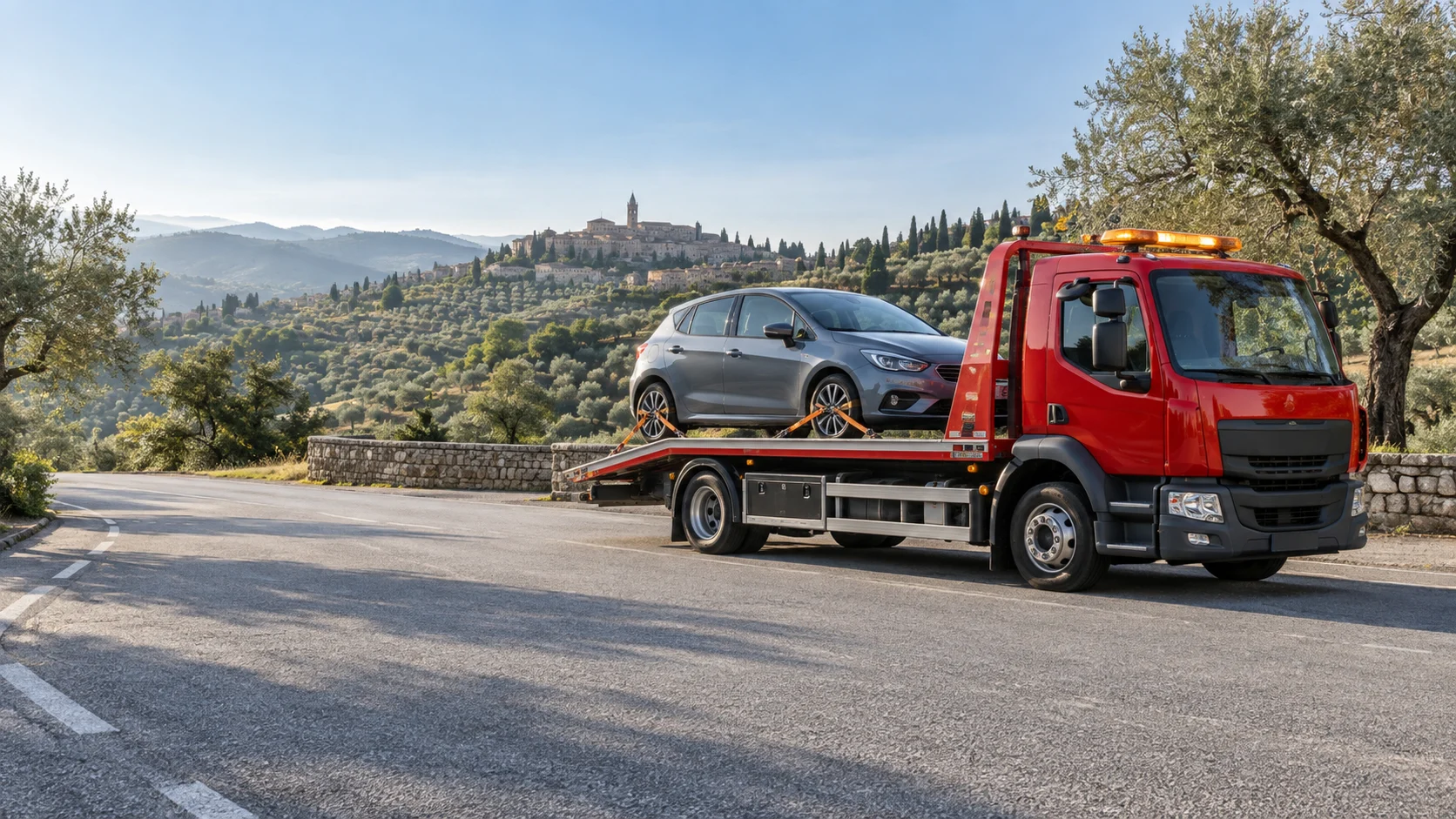 Carroattrezzi e operazioni di recupero su strada